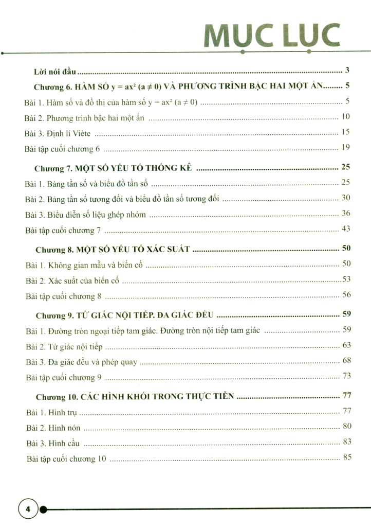 VỞ THỰC HÀNH TOÁN LỚP 9 - TẬP 2 (Bộ sách Chân trời sáng tạo)